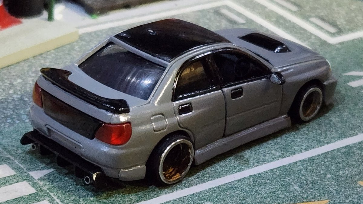 NVisro96779's tweet photo. SUBARU IMPREZA WRX
初の プラ板 で全エアロを作った インプ
リペイント し サイドミラー を付け
マフラー、エアロ、自作ホイール ^-^
出来が良き良きᐛ、最高にょん

#トミカ #トミカ改造 #ミニカー #ミニカー改造 #スバル #スバルインプレッサ #インプレッサ #インプレッサWRX https://t.co/i3znjUILel