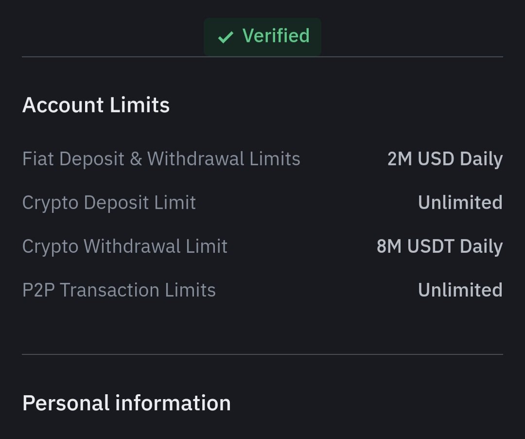 mighty_mattttt's tweet photo. @FitzoCrypto Looks like it. Just had to update the app and do the quiz to be allowed to trade, but now have a $2 million deposit / withdrawal limit, that should do for now. 😃 https://t.co/KVbRUmD3kI