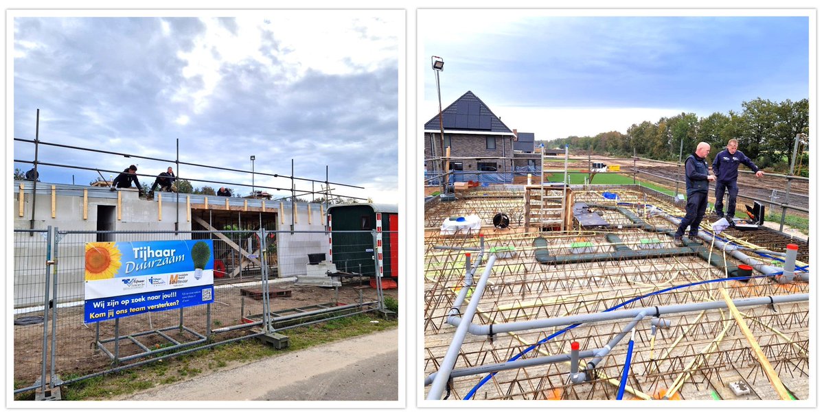 Samen met Salbam werken we aan een duurzame woning in Vlierlanden, Ommen! Aardwarmtepomp, zonnepanelen, vloerverwarming &amp; meer. Trots op dit toekomstbestendige project! #DuurzaamBouwen
tijhaar.nl/duurzame-en-to…