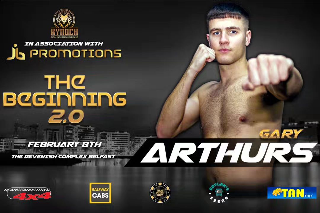 * Fight News *

Gary Arthurs is the first name confirmed for the <a href="/KynochBoxing/">Kynoch Boxing</a> &amp; <a href="/JBPromotions7/">JB Promotions</a> card in Belfast on the 8th February 

Arthurs (1-0) will feature in a 4 round Middleweight contest