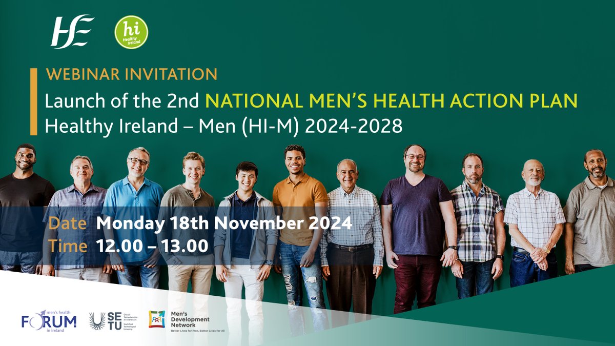 Starting soon.. not too late to register for the launch of the 2nd National Men's Health Action Plan.. join us zoom.us/webinar/regist…