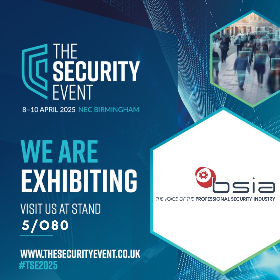 The Security Event is back – register today!
 
The BSIA is excited to be returning to the leading industry exhibition in the UK, The Security Event (TSE) at the NEC in April 2025.
 
Register today: lnkd.in/eufkQsDt
 
#TSE25