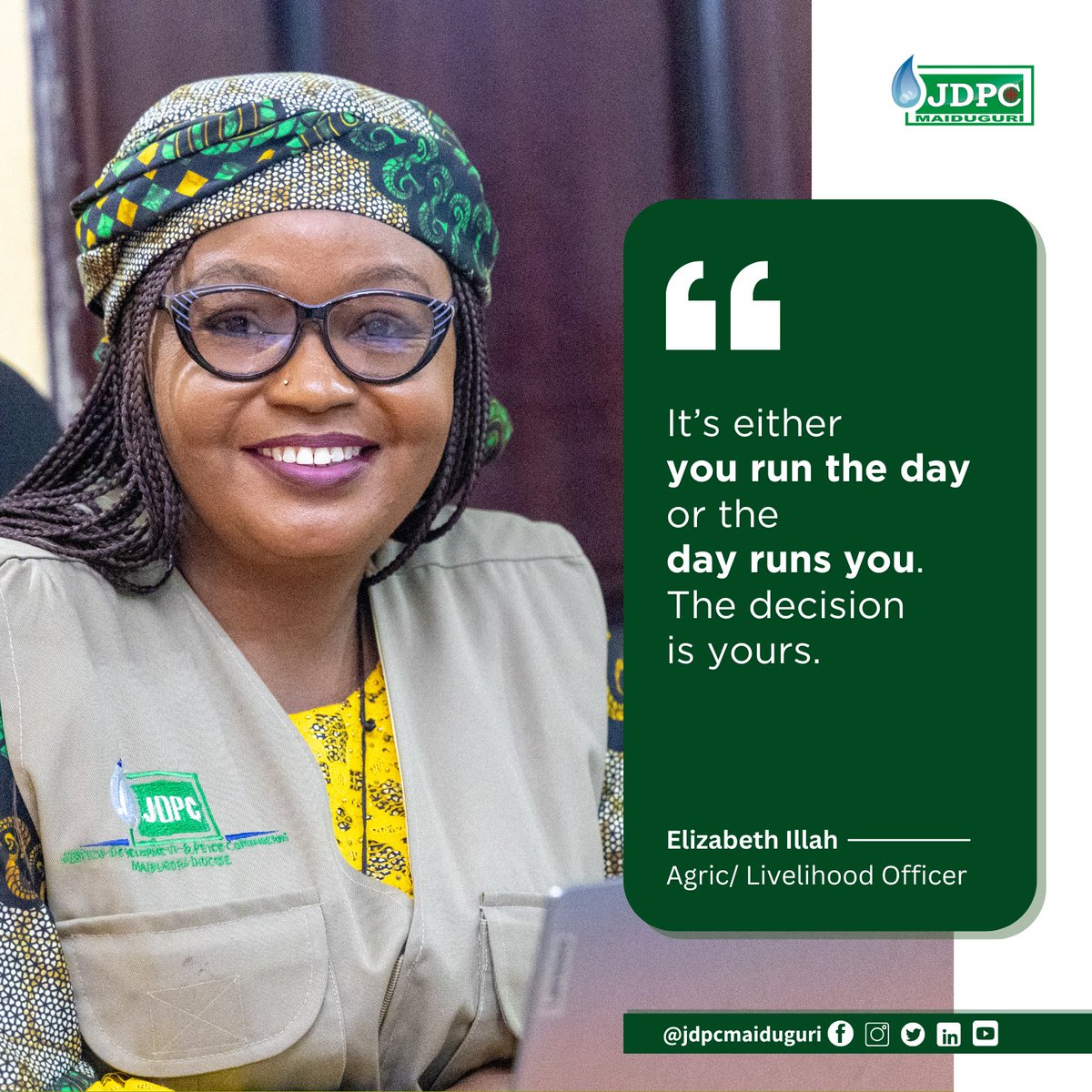 JdpcMaiduguri's tweet image. #MondayMotivation #NewWeek 
It&apos;s a new day; It&apos;s a new week. 
Run it, don&apos;t let it run you.

#JDPCMaiduguri