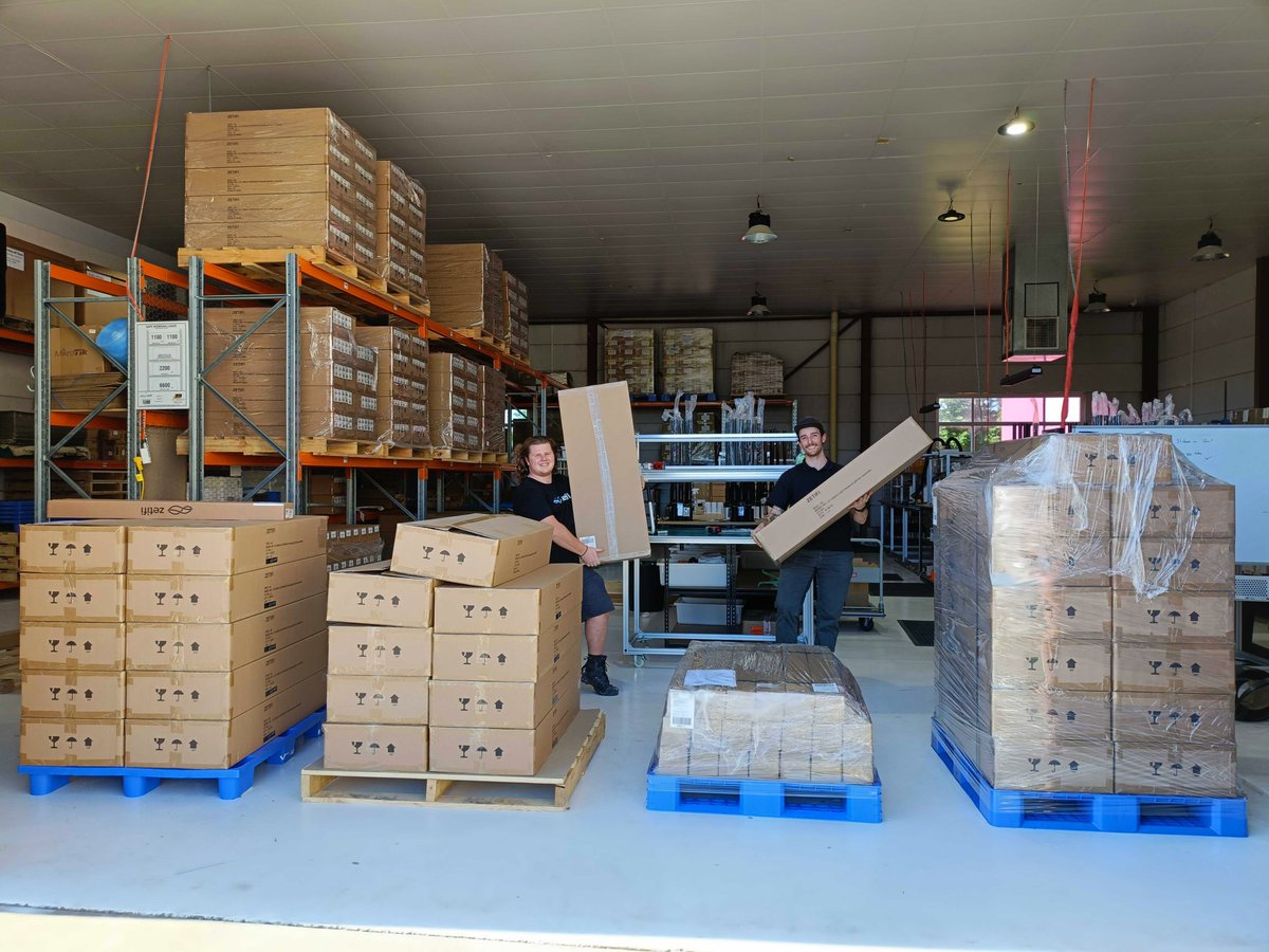 🚚 Your parcel from ‘Zetifi’ is arriving today! Not home? No worries – we’ll find a safe spot to leave your pallet.

Appreciation post for our awesome production team that had a big day getting four pallets of antennas out last Friday. 👏

#ConnectionAwaits #SmartAntennas