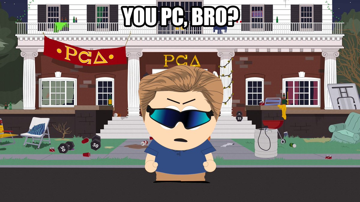 Bykisser's tweet image. I made a mini PC Principal in sp studios a while back and this is just sitting in my gallery rent free

#southpark
#sppc
#pcbro