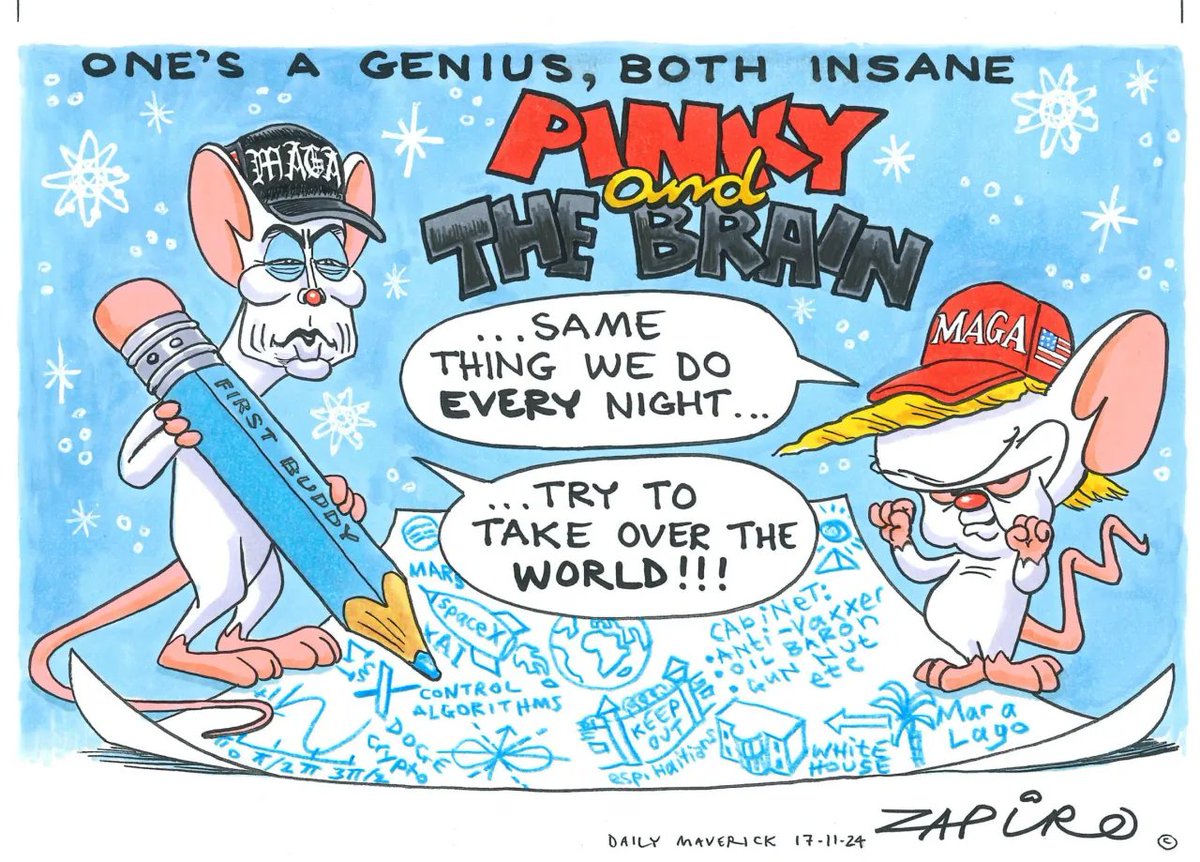 Pinky and The Brain - genius <a href="/zapiro/">Zapiro</a> 👌