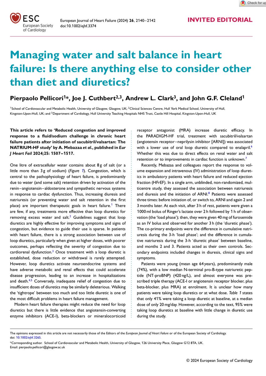 EJHFEiC's tweet photo. 🗞️Managing water and salt balance in #HF
: Is there anything else to consider other than diet and diuretics?

@ESC_Journals @GiuseppeGalati_ 

@AmrAbdin10 @HanCardiomd 

@HFA_President

https://t.co/2d5bx3o8LZ https://t.co/t706rlssVn