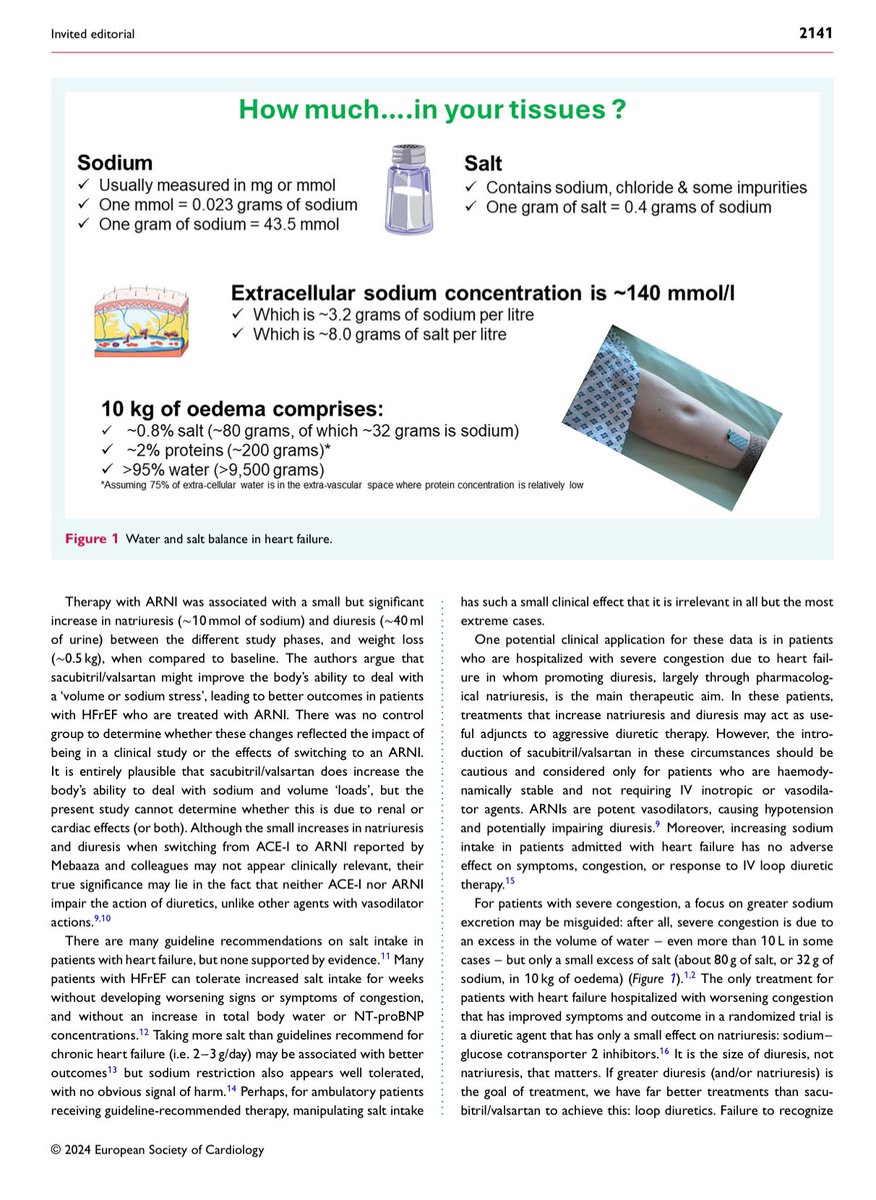 EJHFEiC's tweet photo. 🗞️Managing water and salt balance in #HF
: Is there anything else to consider other than diet and diuretics?

@ESC_Journals @GiuseppeGalati_ 

@AmrAbdin10 @HanCardiomd 

@HFA_President

https://t.co/2d5bx3o8LZ https://t.co/t706rlssVn