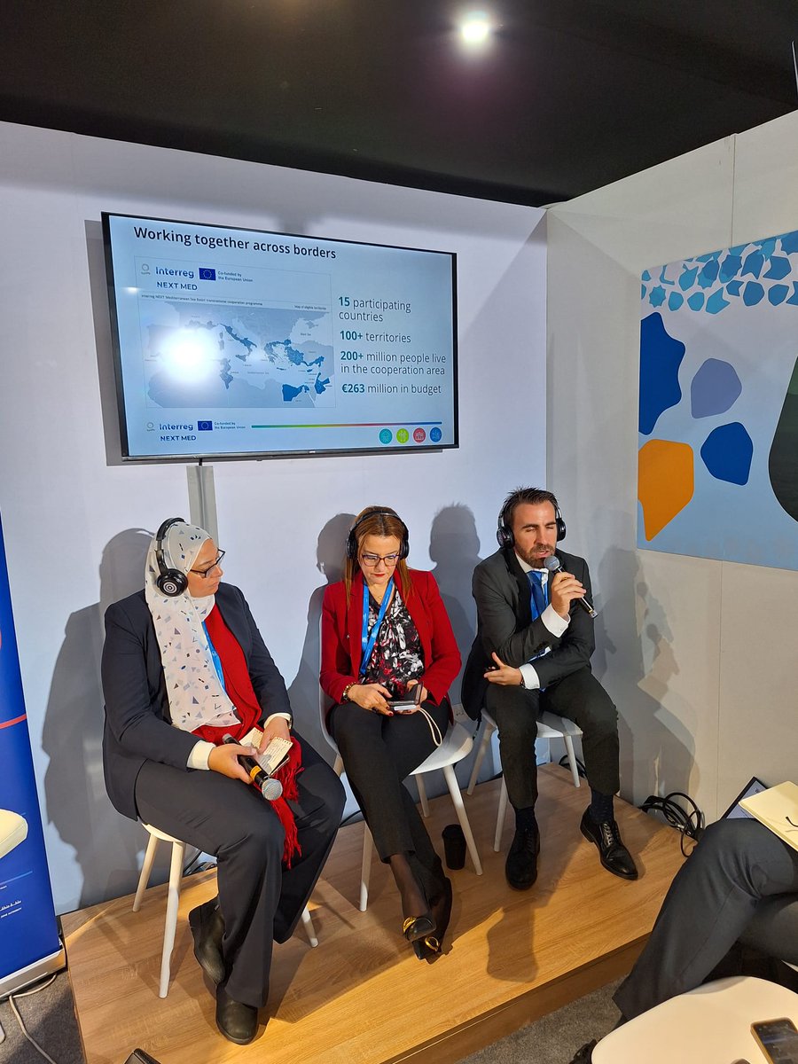 #RAED #Participation #Today at #COP29Azerbaijan
Side event  in The Mediterranean Pavilion, titled : Building Green Skills: Equipping Mediterranean Talent for the Green Jobs Era
Interreg NEXT MED Programme