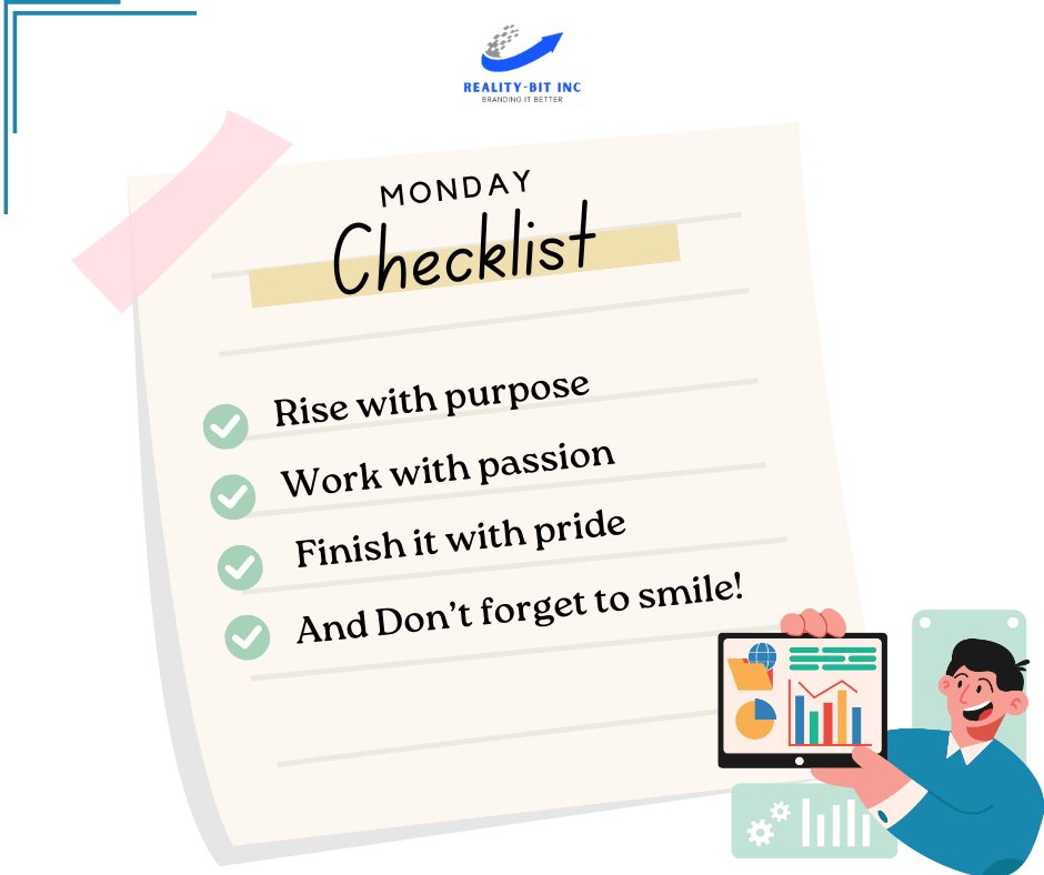 thebitvr's tweet image. Kickstart your week with purpose, passion, and pride! At Reality Bit Inc., we believe in creating impactful digital marketing strategies that drive success.

#MondayMotivation #DigitalMarketing #RealityBitInc #WorkWithPassion