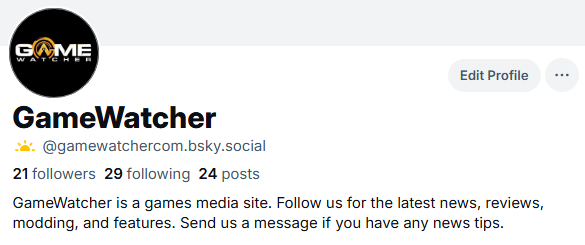 GameWatcherCom's tweet image. We are now on Bluesky. Please follow our updates there. Thank you! bsky.app/profile/gamewa…