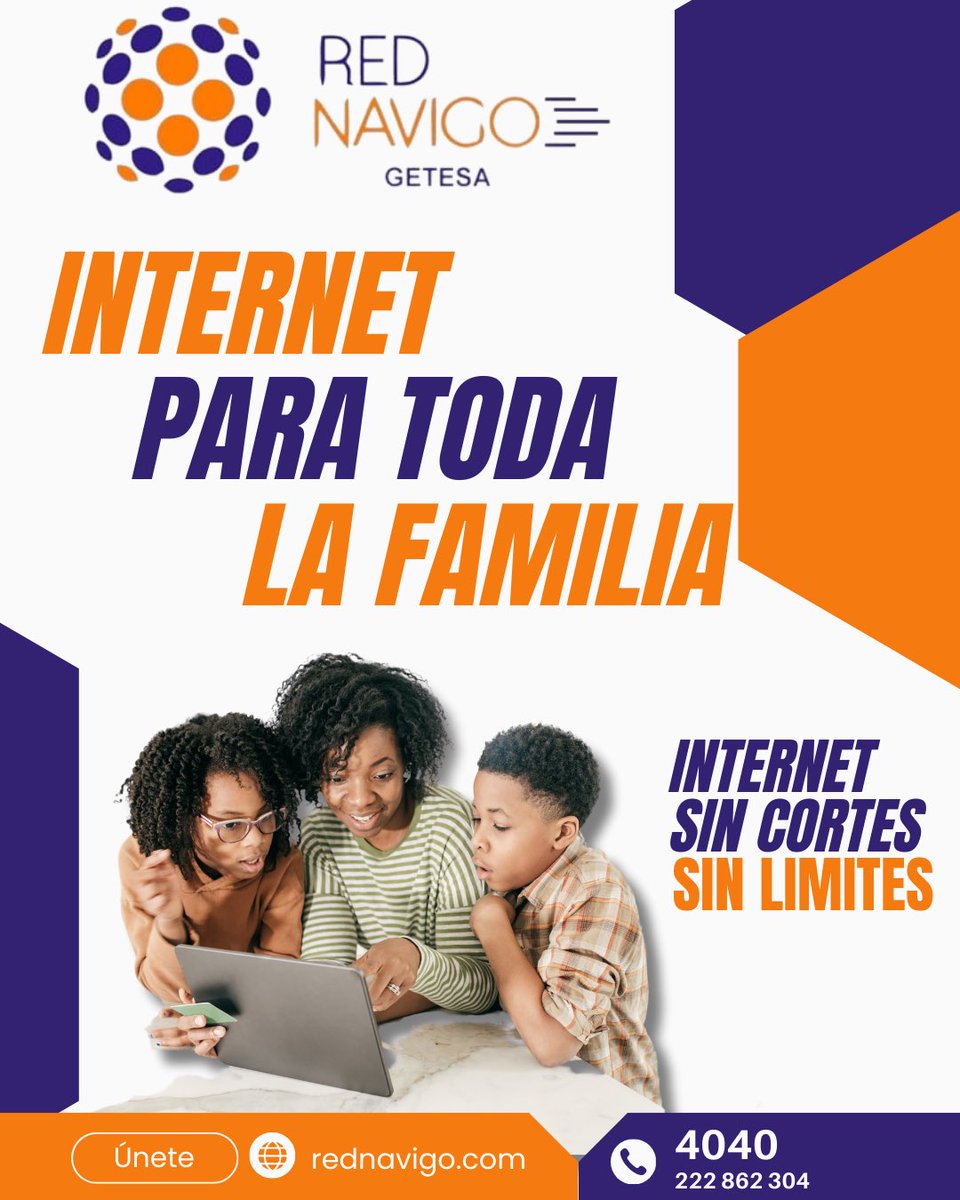 rednavigo's tweet photo. “Con #Navigo, hay internet para todos en casa 🏠💻🎮📱. Desde clases online hasta maratones de series, ¡nadie se queda fuera! Internet sin corte, sin límites para toda la familia 👨‍👩‍👧‍👦✨ https://t.co/qBHkYuXL8x