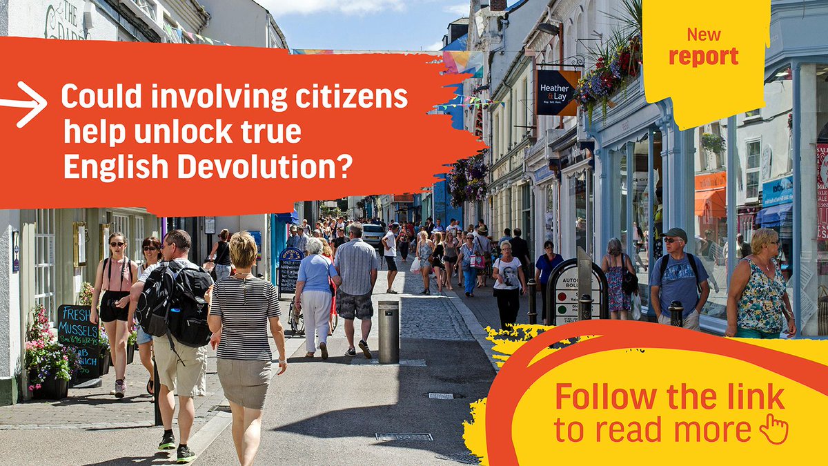 🔔The Government’s English Devolution White Paper is being published soon. 

✍️Our new paper on English devolution sets out how involving people from all walks of life in decision making could unlock a more effective, fair and democratic approach to devolution in England.

🧵👇