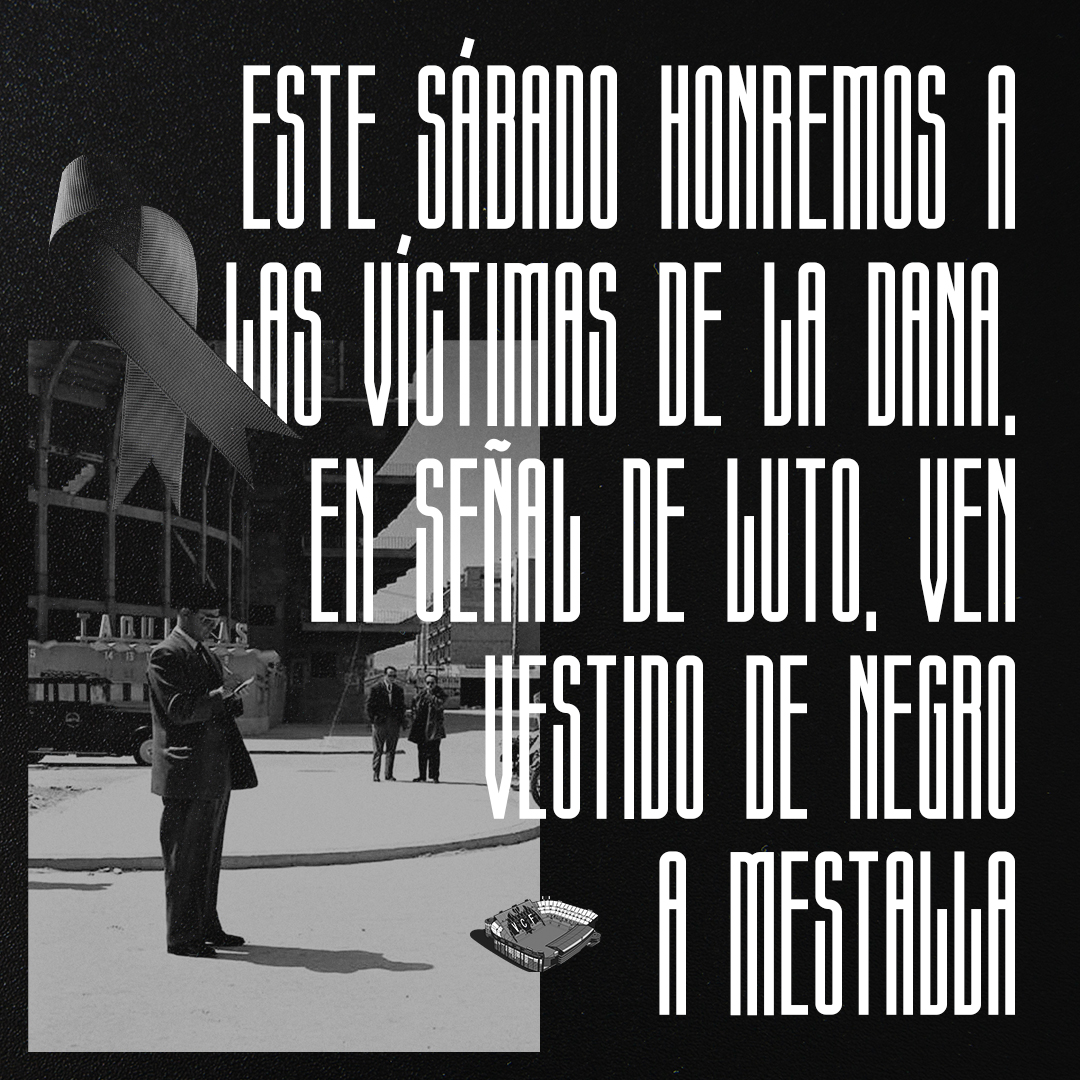 EdgarSerrano_93's tweet photo. Volvemos a Mestalla con el corazón roto ante tal tragedia, por ello, nosotros la afición, tiñamos las gradas en señal de respeto...

ESTE SÁBADO HONREMOS A LAS VÍCTIMAS DE LA DANA, EN SEÑAL DE LUTO, VEN VESTIDO DE NEGRO A MESTALLA 🖤

⚒️🦇📢

#MestallaLuto
#MestallaNegro https://t.co/AXnFfEg4Kz