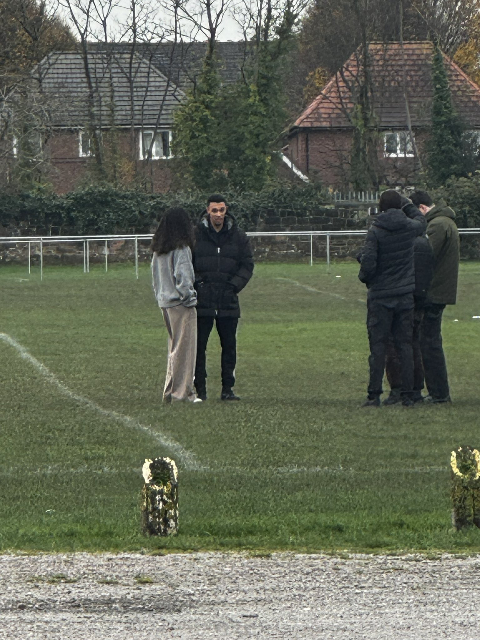 Liverpool star Trent Alexander Arnold was spotted to interview on the shankly playing fields in West Derby