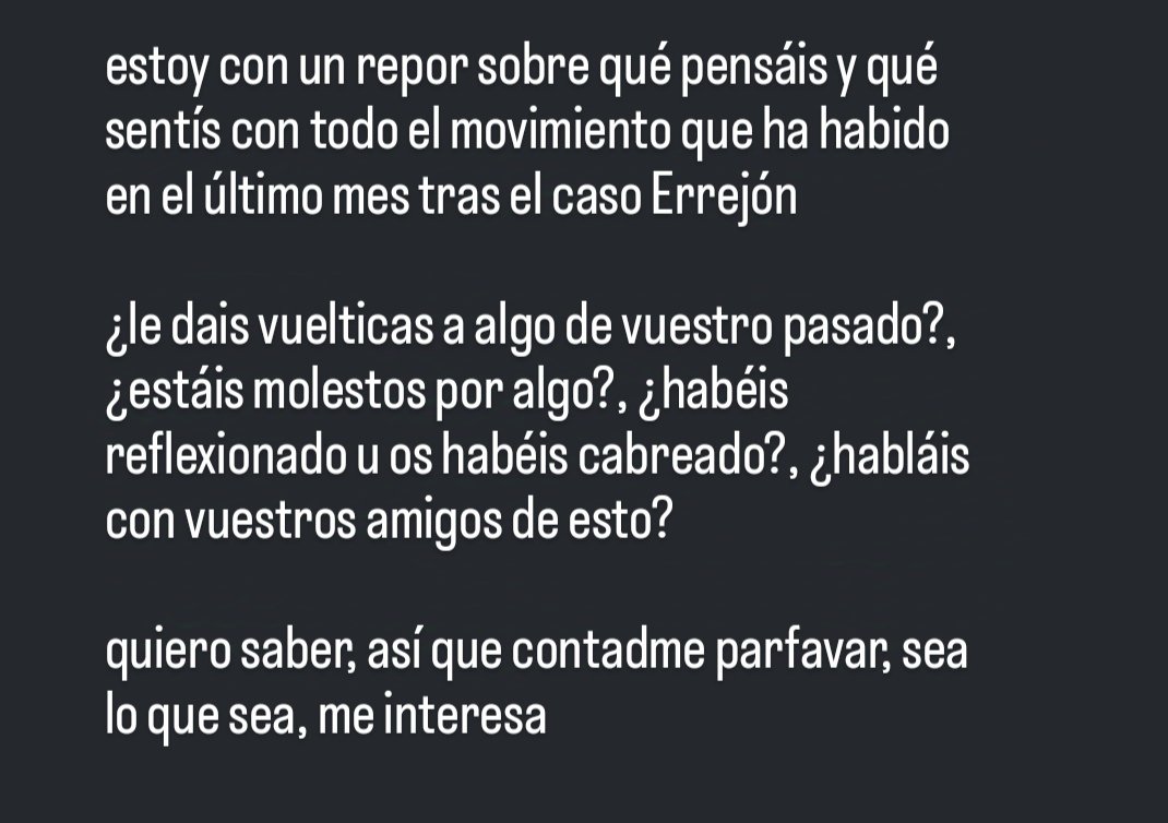 Señores, hombres de mi timeline, creo que esta es la primera petición que hago para vosotros así que haced caso (por favor) 👇🏽