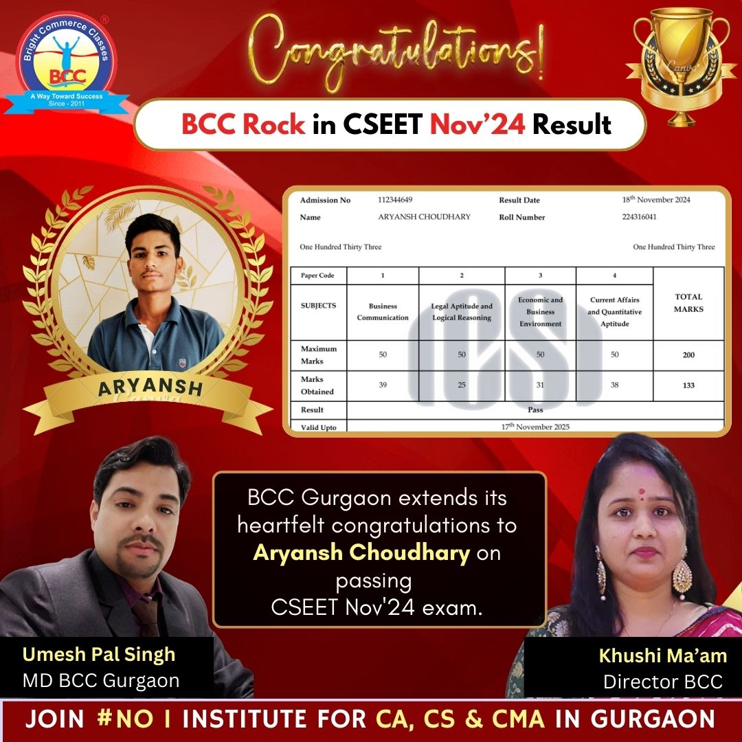 Bccgurgaon's tweet image. BCC Rock 2024 - Highest Result in CSEET in Gurgaon

#CSEET2024 #ExamGuidelines #PreparationIsKey #CSEET #cseetcoachingingurgaon #cseetinstitutenearme #Cseetpreparation #cseetentrencetest #bccgurgaon #bestcommerceclasses
#CSEETcoachingingurgaon #cseetclasses #cseetacademy