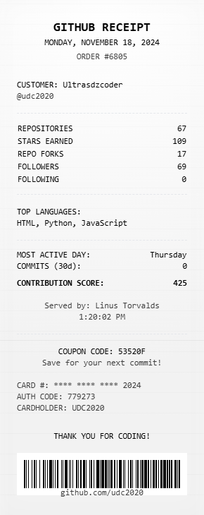 CoderDz's tweet image. موقع تعطيه اسم المستخدم الخاص بك في GitHub فيعطيك هذه الاحصائات