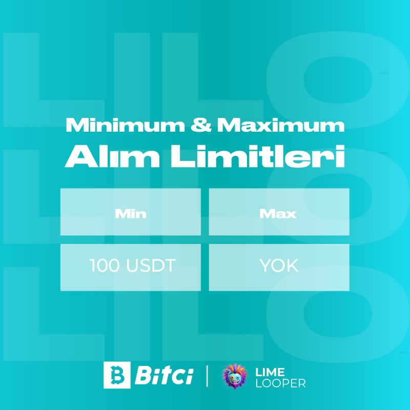 safebitcom's tweet photo. 📢Avantajlı Ön Satış Fırsatı!

Solana ağında üretilen Lime Looper (LILO) ön satışı başlıyor! 🍋

💎Lime Looper ön satışından en az 2500 USDT'lik alım yapan kullanıcılarımız, bir sonraki launchpooldan 2 kat daha fazla airdrop kazanacaktır! 

Daha fazla alım, daha fazla airdrop!
