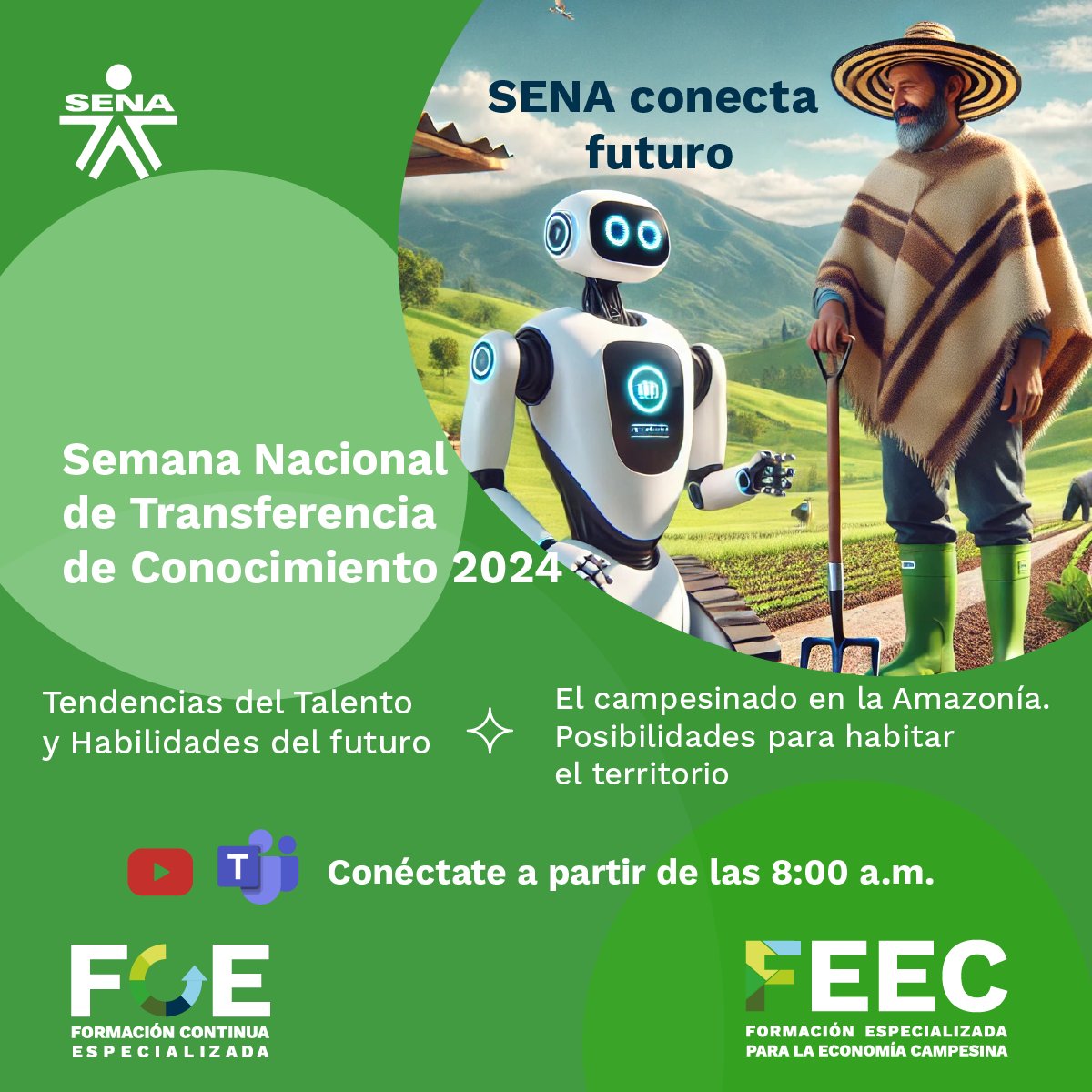 holdingafidg's tweet photo. Conéctate a la primera conferencia "Tendencias del talento y habilidades del futuro".

Luego viene "El campesinado en la Amazonía. Posibilidades para habitar el territorio"

🕗https://t.co/xFo7hOSRCp

#SENAConLasEmpresas #CuandoFormasSiembras #PopularFormaPopular https://t.co/LpgdQZRHVB
