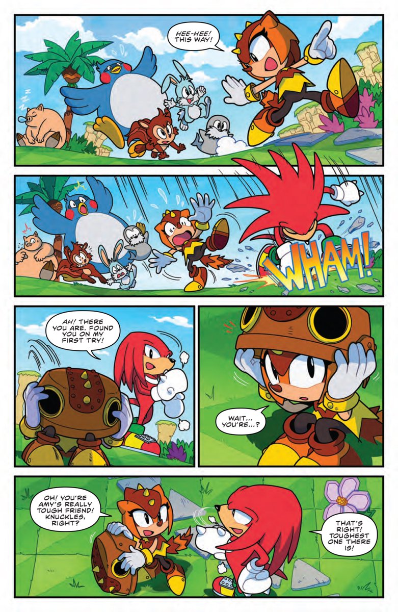 Three more preview pages for Sonic the Hedgehog: Knuckles' 30th Anniversary Special

#IDWSonic #Sonic #SonicTheHedgehog
