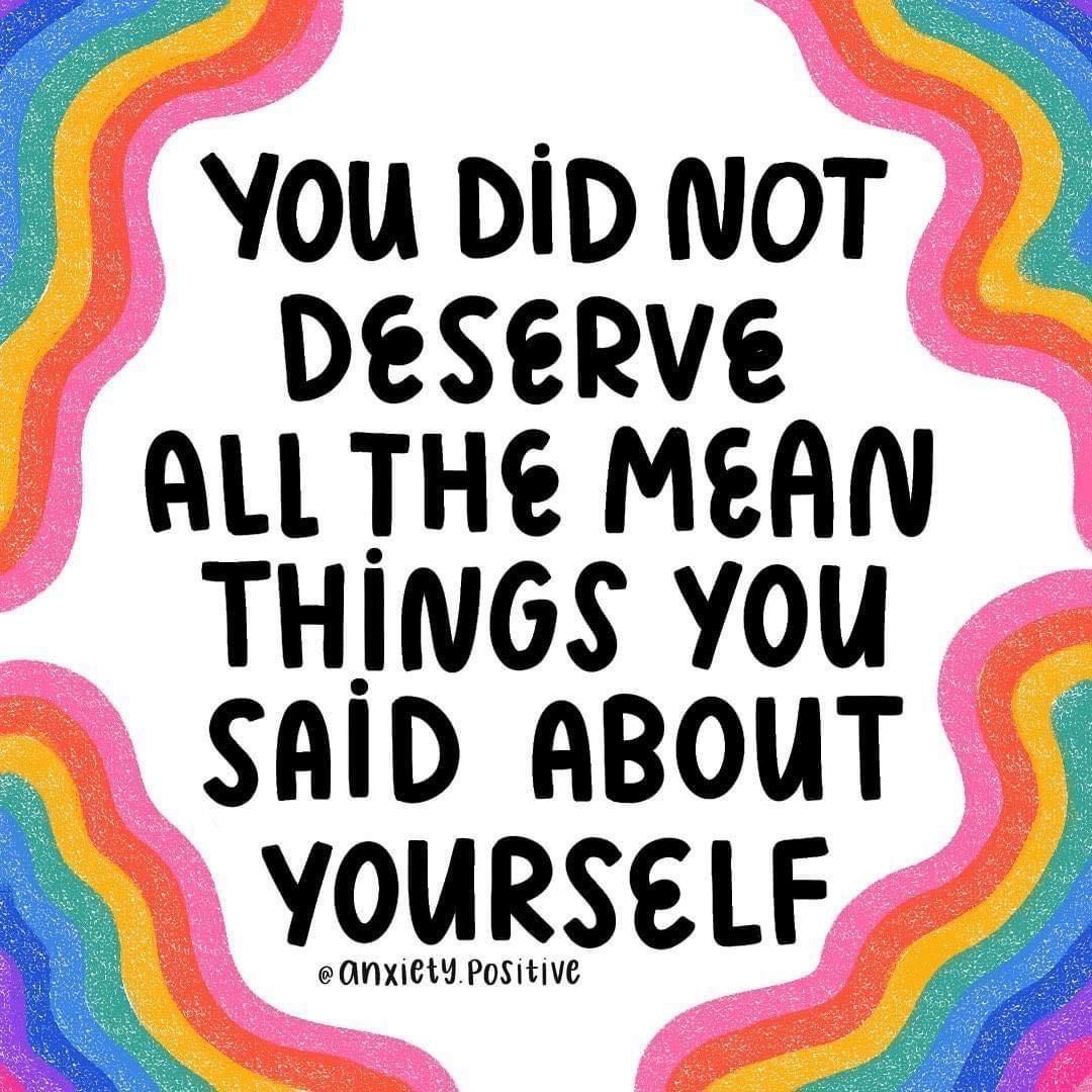 What was the last thing you said to yourself &amp; how kind was it? If you find it difficult to be self-compassionate, #counselling can help. We’ll work together to identify and turn down the volume on your inner critic, and help you rebuild your #selfesteem.

📷 IG: anxiety.positive