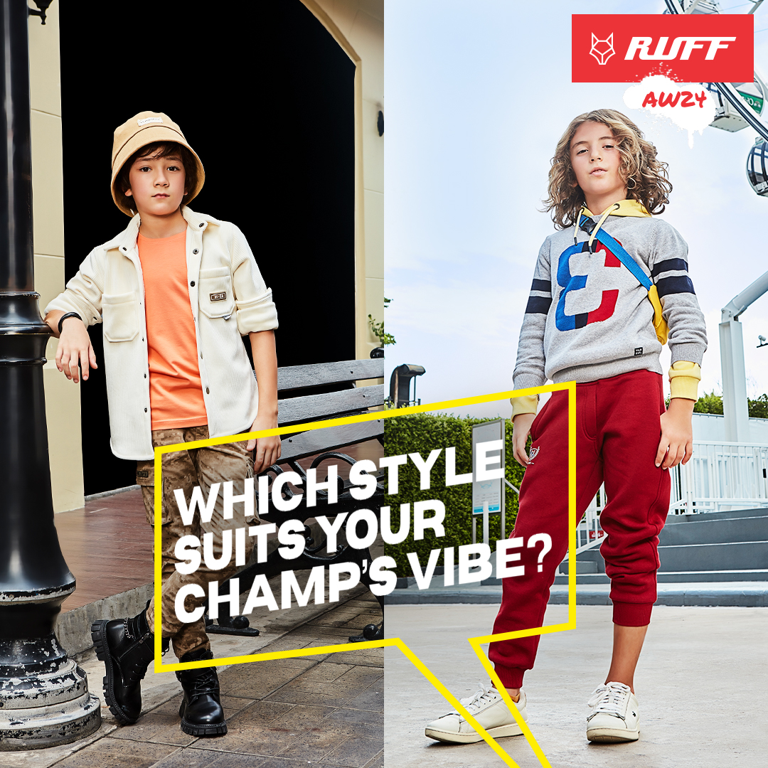 ruff_kids's tweet photo. Style your little champ in outfits that fuel their energy to #GoForIt! 🤩

Discover the latest in our #AW24 collection!

Visit the nearest store - https://t.co/J36pxLB5S2
Or Shop Online - https://t.co/XgKJAyb6Vr

#RUFF #WinterCollection #KidsFashion #NewCollection https://t.co/dr8nHudLG2