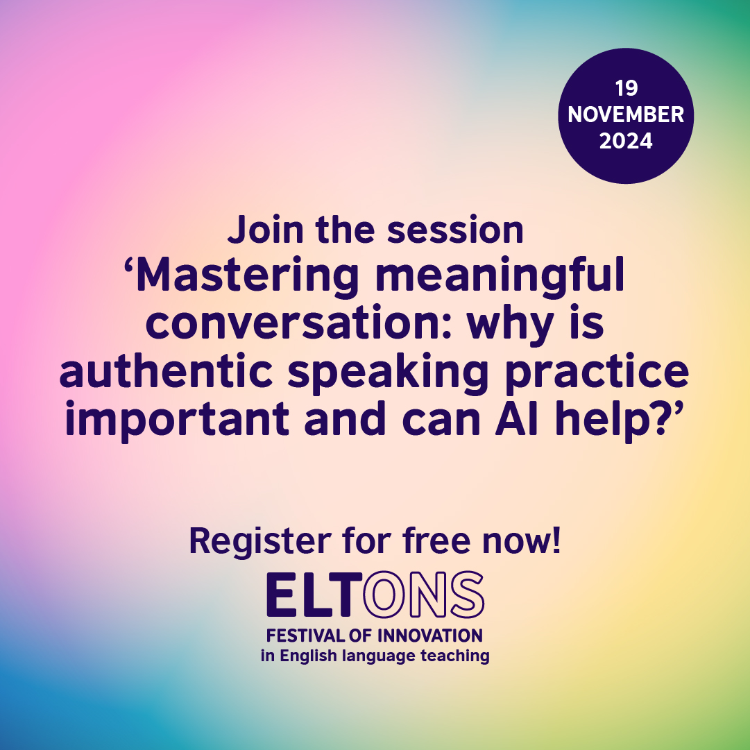 BritishCouncil's tweet photo. Register today!
🗓️ 19 November
📌 https://t.co/u9w7izjFMO
#ELTons #BritishCouncil90 https://t.co/GNbZn5ac6u