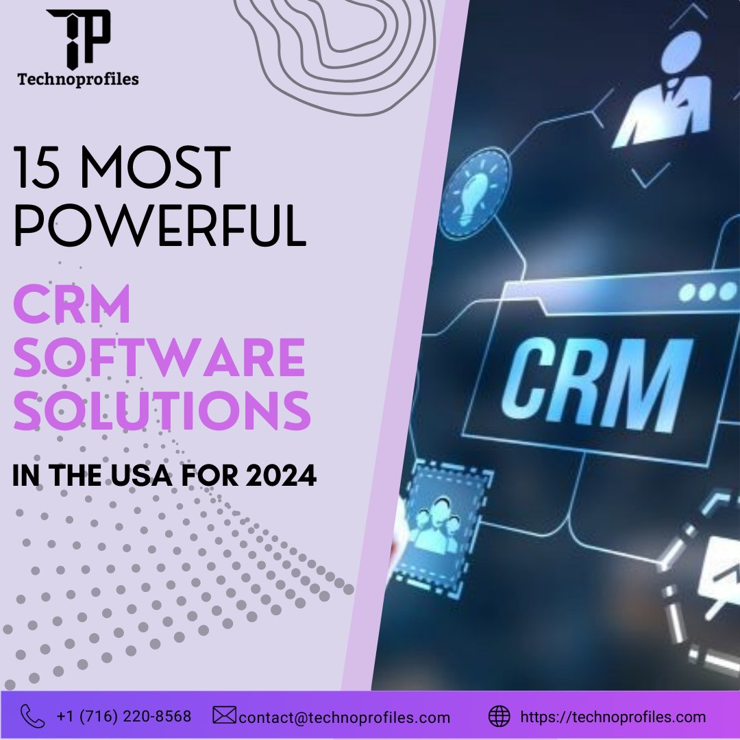 technoprofiles's tweet photo. Top 15 Powerful CRM Software Solutions

Read the interesting 2024 trending blog today.
Link: https://t.co/AgyHYYfDtv

📞 +1 (716) 220-8568
📧 contact@technoprofiles.com
🌐 https://t.co/z6gqAuFoO3 

#trending #CRM #technoprofiles  #followformore #ITsolution  #blogs https://t.co/fCrlnvNNtl