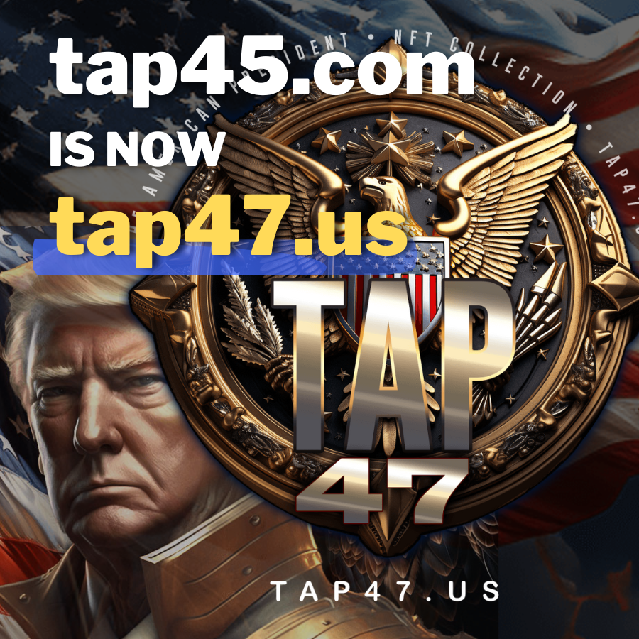 tap45nft's tweet photo. https://t.co/nrNfU109RK is now https://t.co/yACQlGM7Y7 ...reflecting the historic 2024 landslide election victory of president Trump #47. 🇺🇸

The TAP45 brand, referring to president Trump #45, was eventually going to be overshadowed after election day, when president Trump would become #47 and #45 would become less prominent.

The team decided to wait for the outcome of the election for the long term benefit of the TAP45 NFT collection brand.

Now TAP47 will remain the current topic, since president Trump cannot run for a 3rd term, so he will always be remembered as #47.

The https://t.co/1fBXGOyM0v and https://t.co/e7aMTyYOSF, domains will continue to redirect to https://t.co/Z9dpCBdaj3, the official collection domain.

Wishing everyone a good Monday morning!

#MAGA24 #Trump2024 #NFT #NFTCommmunity