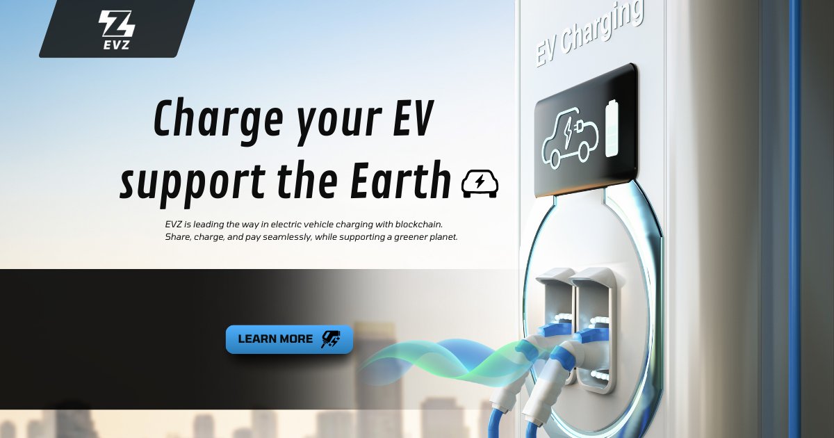 EVZ is revolutionizing electric vehicle charging with blockchain. ⚡🔗 Share, charge, and pay seamlessly—all while supporting a greener planet. 🌍💚

#EVZ #EVCharging #BlockchainInnovation #GreenEnergy #SeamlessCharging #Sustainability #FutureOfMobility