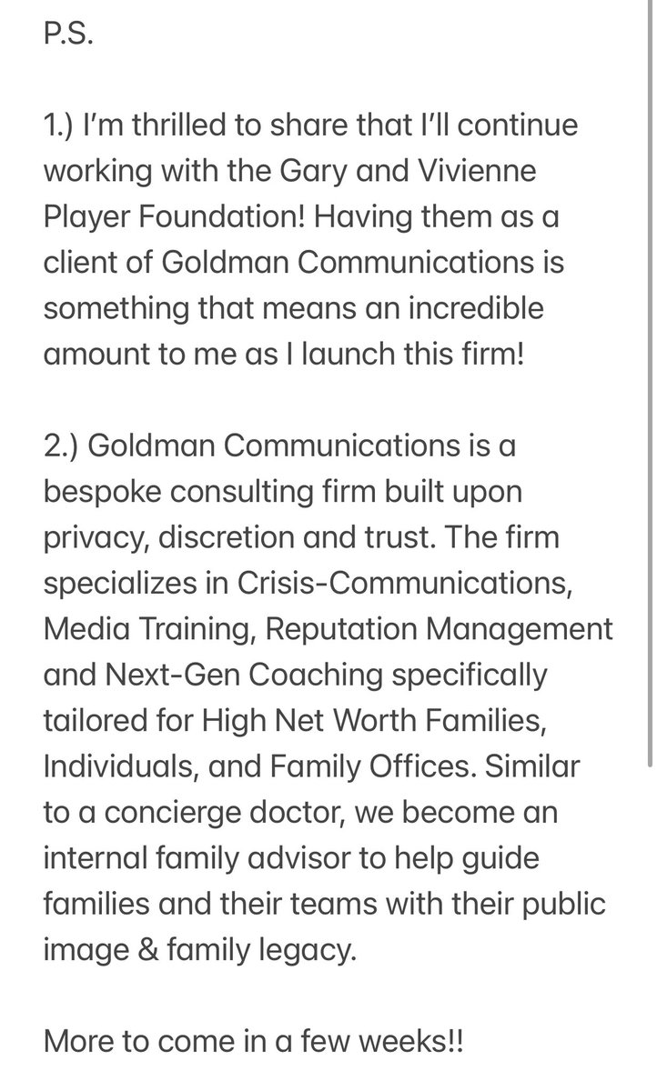 🚨 Some personal/professional news to start off the week…I’m launching my own firm!

So happy to share that we’re already working with a few families already…more info to come in a few weeks!