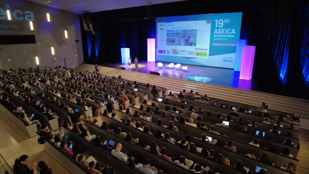 ASEICAnews's tweet photo. 📢ASEICA Science Week: éxito de asistencia

✅Jornada ASEICA-@ContraCancerZGZ:1⃣0⃣0⃣ asistentes
✅#ASEICAJoven-@FundIbercaja Retreat:2⃣0⃣0⃣ jóvenes científic@s
✅19th #ASEICACongress:4⃣0⃣0⃣asistentes
✅3rd #ASEICAMed Retreat:5⃣0⃣oncólog@s
✅Taller #CONÓCELAS:1⃣5⃣ investigadoras https://t.co/P9WT5HQOFw