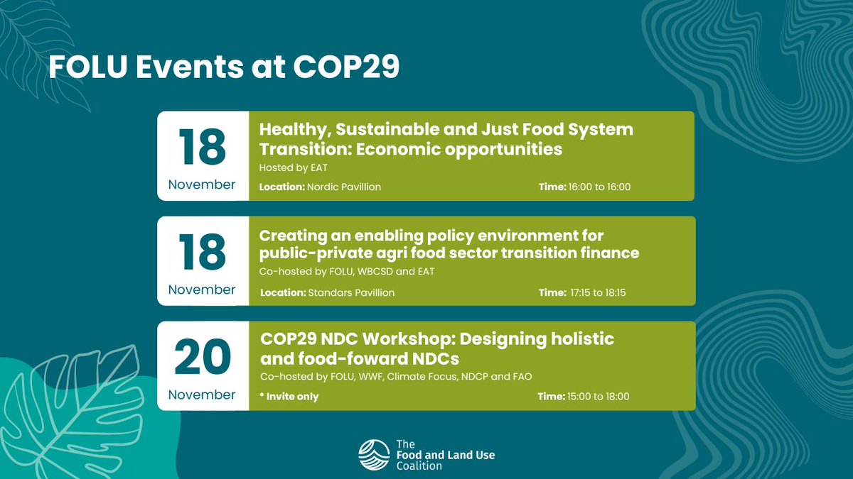WFO (@worldfarmersorg) on Twitter photo 📅 TODAY 🕧17:15 AZT 📍Standards Pavilion #COP29
"Creating an enabling policy environment for public-private agri-food sector transition finance" with #WFO Board Member <a href="/katipar/">Kati Partanen</a> discussing how to finance a #FoodSystems transition that supports #farmers.
#FarmersInAction 📅 TODAY 🕧17:15 AZT 📍Standards Pavilion #COP29
"Creating an enabling policy environment for public-private agri-food sector transition finance" with #WFO Board Member <a href="/katipar/">Kati Partanen</a> discussing how to finance a #FoodSystems transition that supports #farmers.
#FarmersInAction