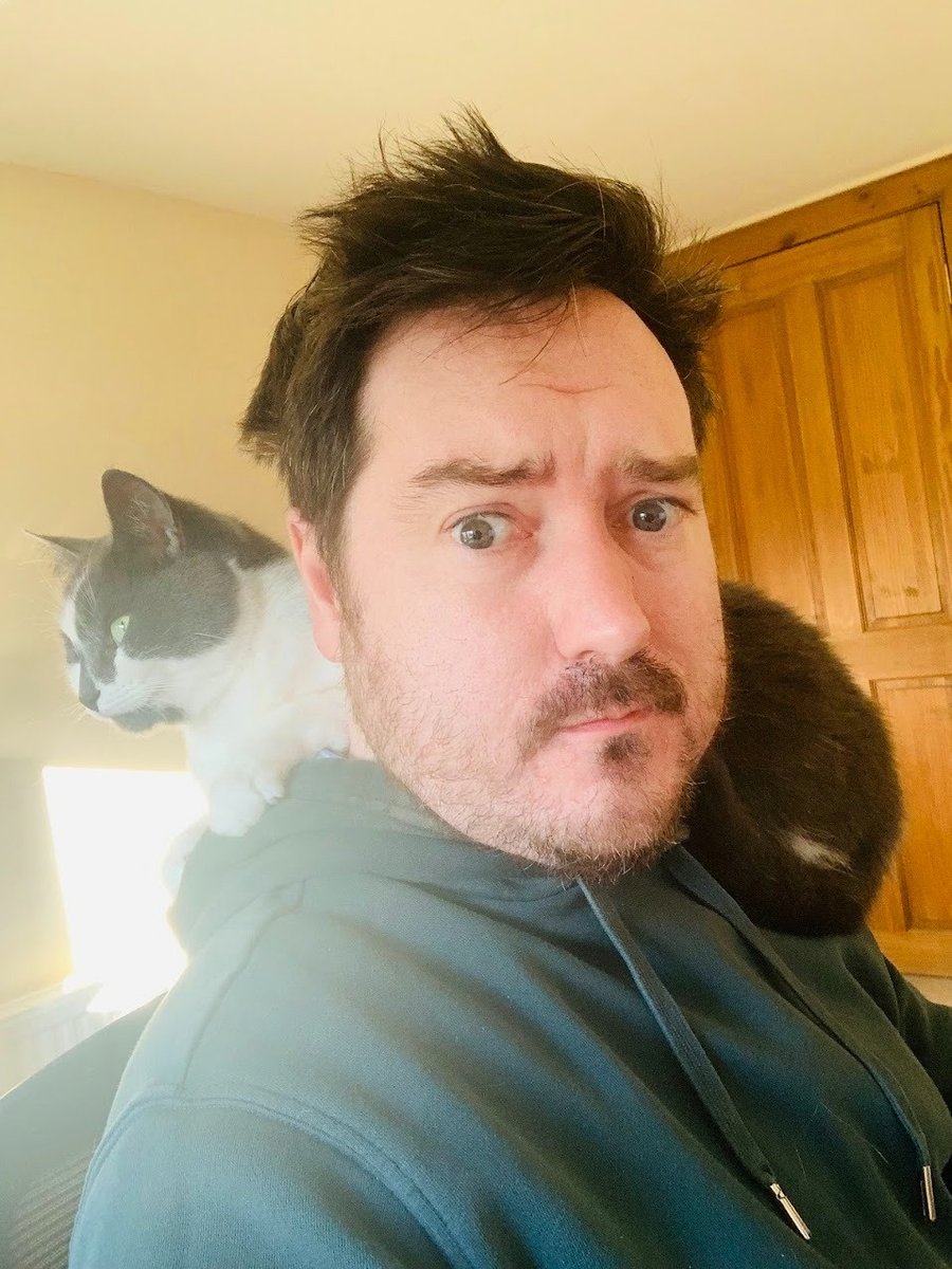 Frosty today - first salt of the winter put down on the garden stairs and path. Didn't plan on acquiring a living scarf, but the cat has decided my shoulders belong to it now. Clearly a protest against the thermostat settings.