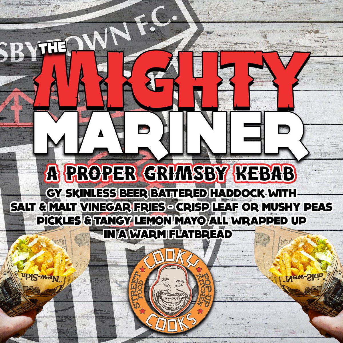 CooksCooky's tweet image. Not sure why this has taken me so long to do @officialgtfc but that's about to change....

The Mighty Mariner....

Serving exclusively at Blundell Park this Saturday from The Lower Youngs Kiosk.....

#KeepSmilin
#UTM