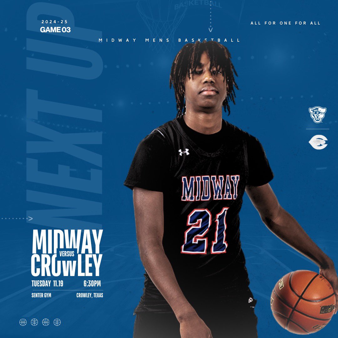 midway_hoops's tweet photo. Next up vs Crowley HS on the road

DO WHAT WE DO! 
#5OB #All4One4All #DWWD 
#PantherHoops #PantherNation #TheWay #CenTexHoops https://t.co/YbpayToYIW
