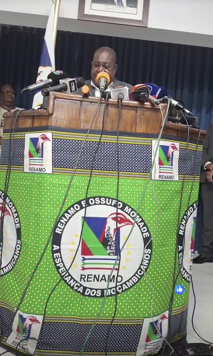 wilkerDias13's tweet photo. The leader of RENAMO, Ossufo Momade, today proposed the cancellation of the elections, the creation of a caretaker government and the dissolution of the current model of the National Electoral Commission, until the country is able to carry out a transparent process. https://t.co/PndaJ3aufA