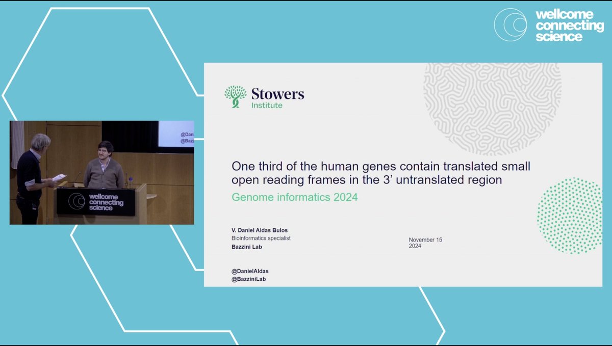 DanielAldas's tweet image. I had a blast attending the #GenomeInformatics24 conference at @HinxtonHall @wellcomegenome! It was an honor to share some of the work I&apos;ve been part of @ScienceStowers @BazziniLab. Incredible research and inspiring discussions. 
Grateful for the insights and connections!