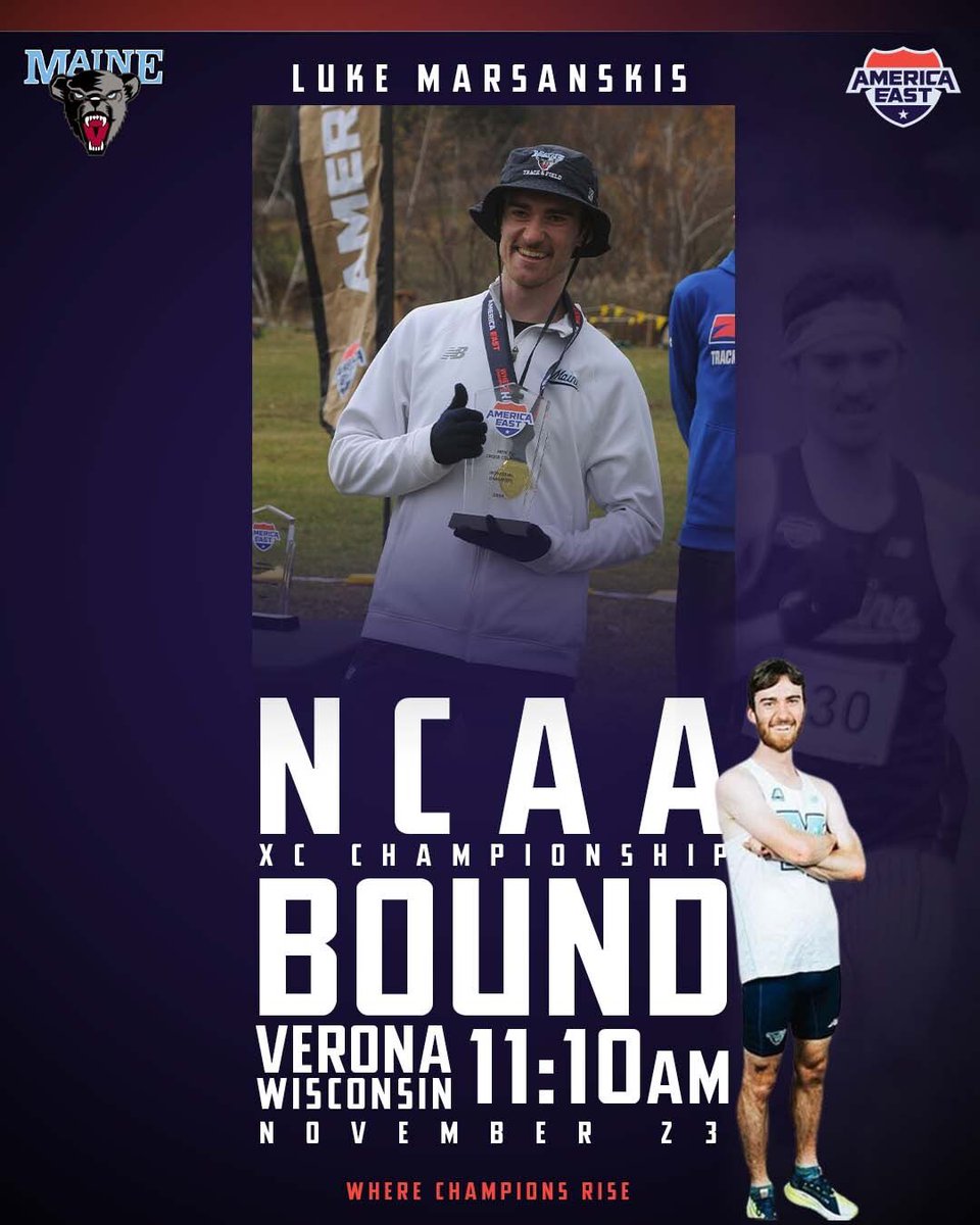 America East (@americaeast) on Twitter photo The menโs #AEXC individual champion,
<a href="/MaineXC/">Maine Cross Country</a>โs Luke Marsanskis, was announced as one of the 38 individuals to qualify for the XC NCAA Championship meet!
Last Friday, Marsanskis ran 30:07.47 in the 10k to finish 7th overall at the NCAA North East Regional Meet.
#AEXC The menโs #AEXC individual champion,
<a href="/MaineXC/">Maine Cross Country</a>โs Luke Marsanskis, was announced as one of the 38 individuals to qualify for the XC NCAA Championship meet!
Last Friday, Marsanskis ran 30:07.47 in the 10k to finish 7th overall at the NCAA North East Regional Meet.
#AEXC