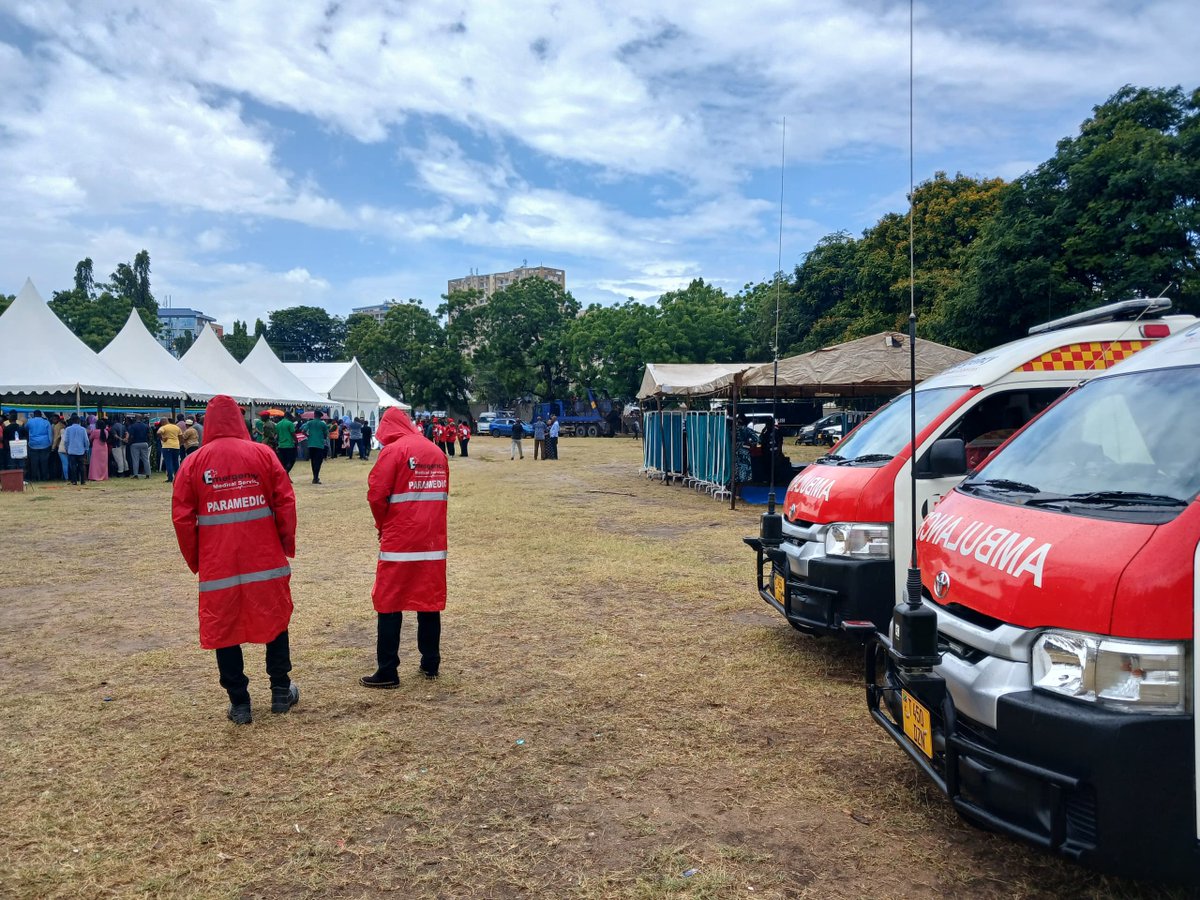 📍Mnazi Mmoja Grounds  

On standby providing emergency medical services  during the memorial service for our brothers and sisters who lost their lives in the #Kariokor tragedy.