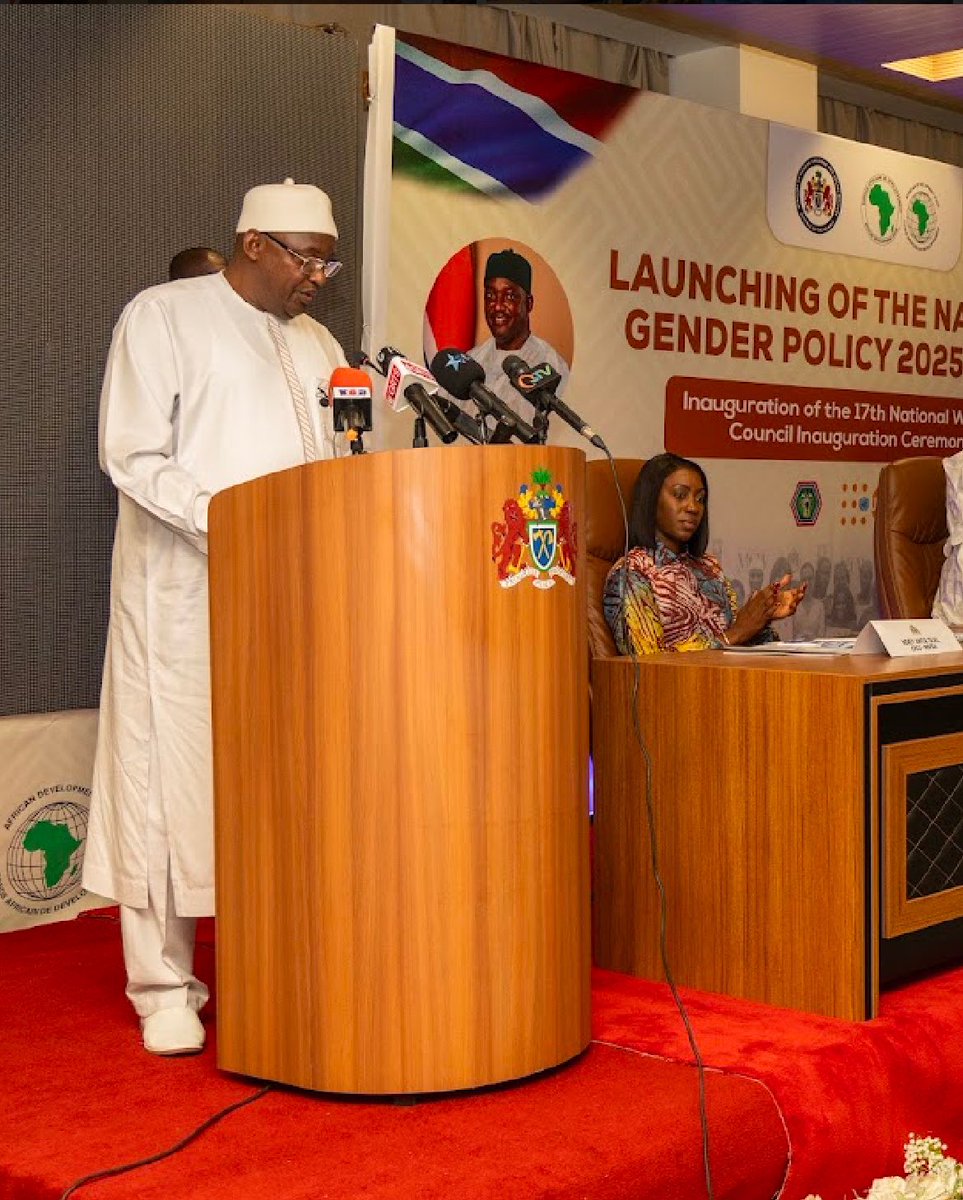 anta_taal's tweet photo. Such an honor and privilege speaking at this historic event: the official launch by President Adama Barrow #first-ever #National Gender Policy funded by the AFDB through the #CPCU https://t.co/WvVdCvpcaL