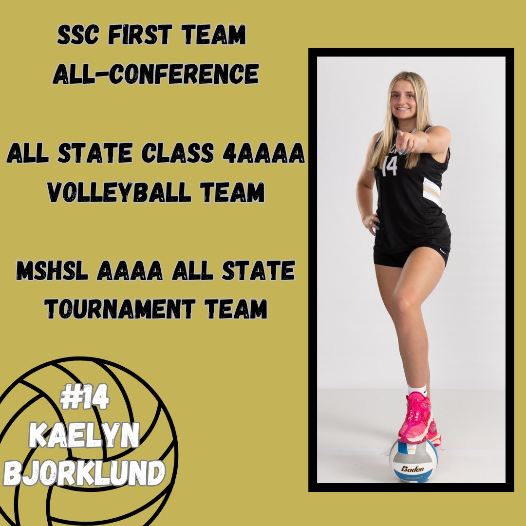 📣 Shout out to sophomore Kaelyn Bjorklund on her individual achievements this season.  So far in Kaelyn’s career she is 5th in Assists (1,197) and 3rd in Aces (109) Way to go Kaelyn! #neversettle #statechampion #alwaysacougar #loveourseniors♥️  #rollcougs