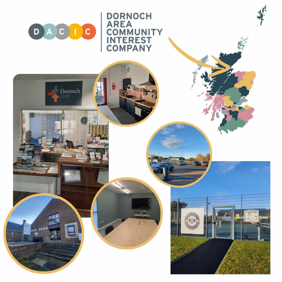 Thank you to the Dornoch Area CIC's Luke and Paula for having us 2weeks ago.

We visited The Dornoch Hub's premises, the Dornoch South Car and Coach Park &amp;the brand new MUGA where I personally discovered pickleball!

The Trust also delivers community transport.