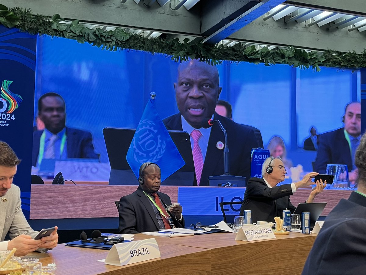 Celeste Drake (@celestedrakeilo) on Twitter photo .<a href="/ILO/">International Labour Organization</a> DG <a href="/GilbertFHoungbo/">Gilbert F. Houngbo</a> delivers a powerful statement at #G20: “If we work together, we can achieve our goal: a future in which all human beings are free from the indignity of hunger & poverty; a future with greater social justice.” .<a href="/ILO/">International Labour Organization</a> DG <a href="/GilbertFHoungbo/">Gilbert F. Houngbo</a> delivers a powerful statement at #G20: “If we work together, we can achieve our goal: a future in which all human beings are free from the indignity of hunger & poverty; a future with greater social justice.”