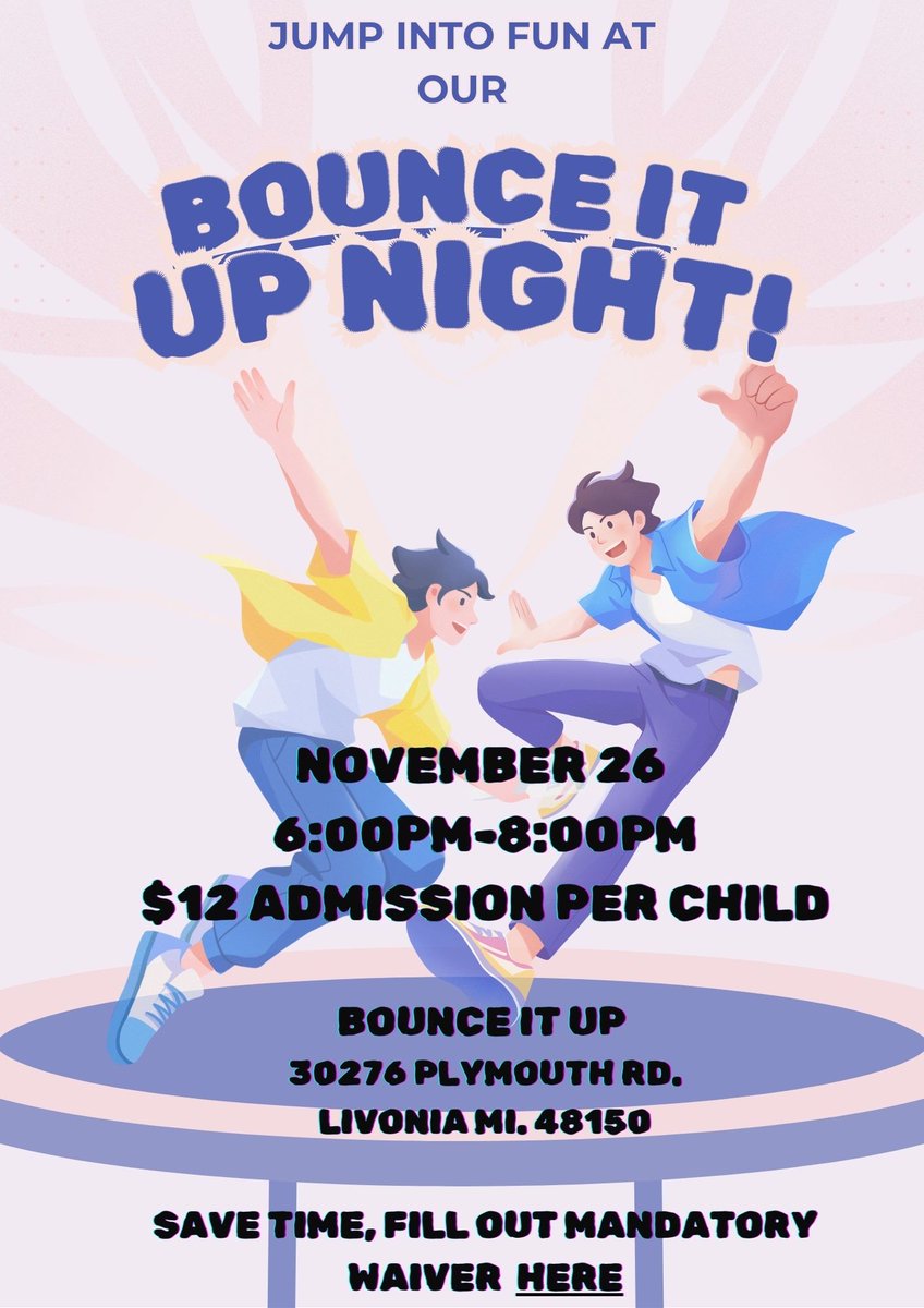 Bounce It Up Night!  Coming to <a href="/RooseveltTigers/">Roosevelt Elementary School</a> <a href="/LivoniaDistrict/">Livonia Schools</a> #livoniapride