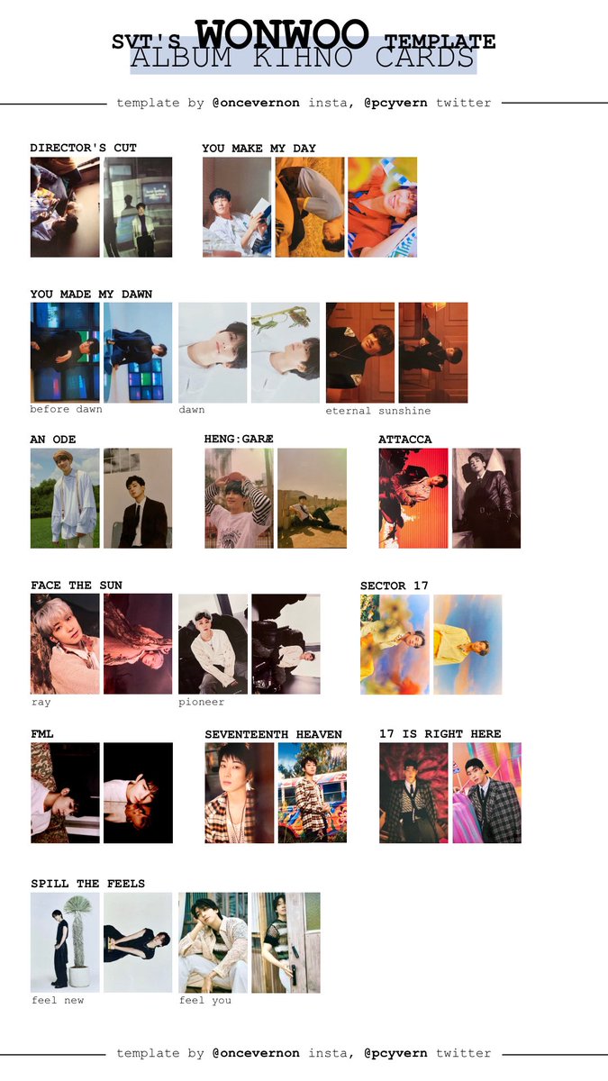 seventeen kit album version kihno covers template plus the