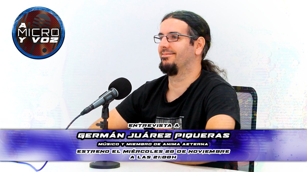 SantiCalderonAV's tweet photo. 🎸 ¿Amante del heavy metal? Este miércoles a las 21:00h, Germán Juárez Piqueras nos cuenta su camino en la música y anécdotas inolvidables con Anima Aeterna.
¡Conéctate al estreno en YouTube!
➡️ Suscríbete aquí: https://t.co/7FYSPbjsEk
#AMicroYVoz #Podcast #HeavyMetal https://t.co/bI7aIoaY1R