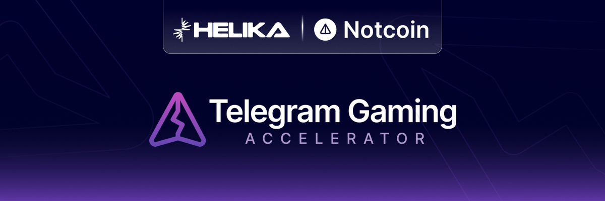 Helika_AI's tweet photo. Applications are now open for the @TGAccelerator winter cohort, powered by us and backed by @notcoin.

Here's everything you need to know about the program 👇 https://t.co/T8lNg6Ll2m