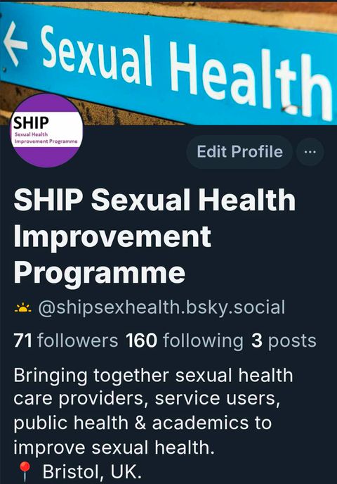 We've joined BlueSky, you can follow us on there 
➡️@shipsexhealth.bsky.social